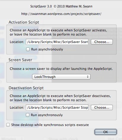 ScriptSaver Settings