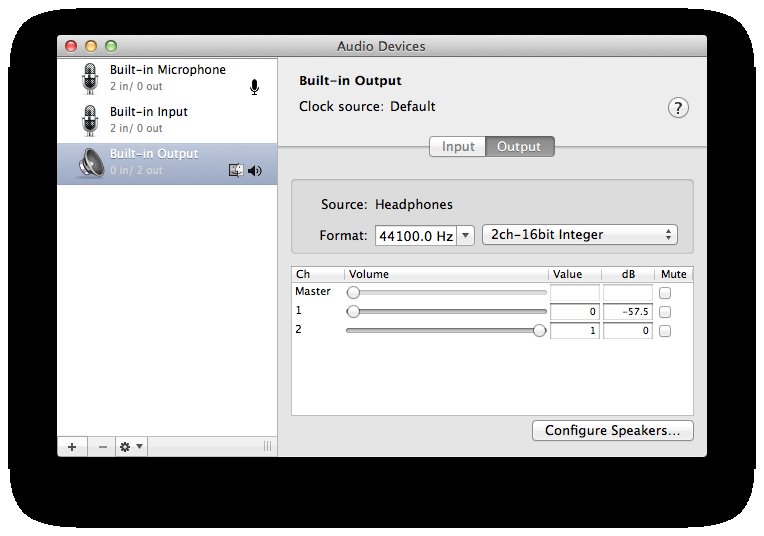 Audio MIDI Setup screenshot