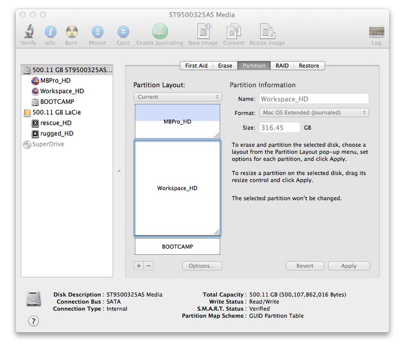 Disk Utility screenshot