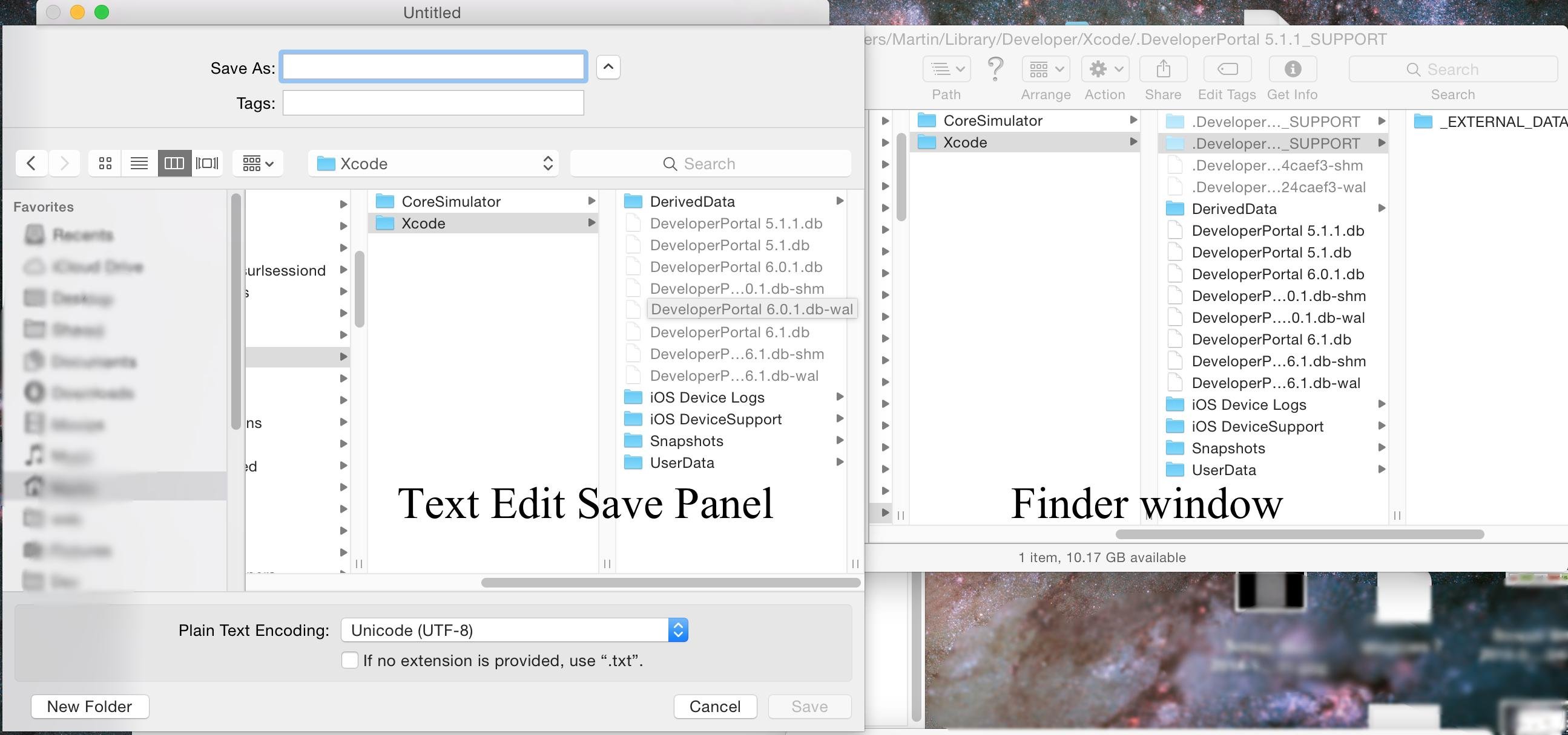 Mac default save vs. Finder