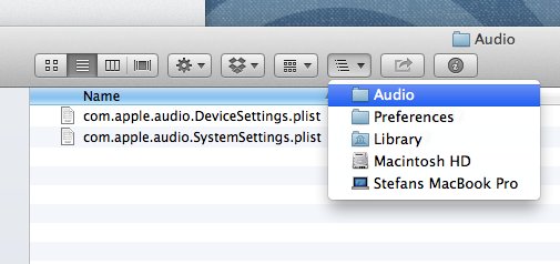 Audio settings Mac